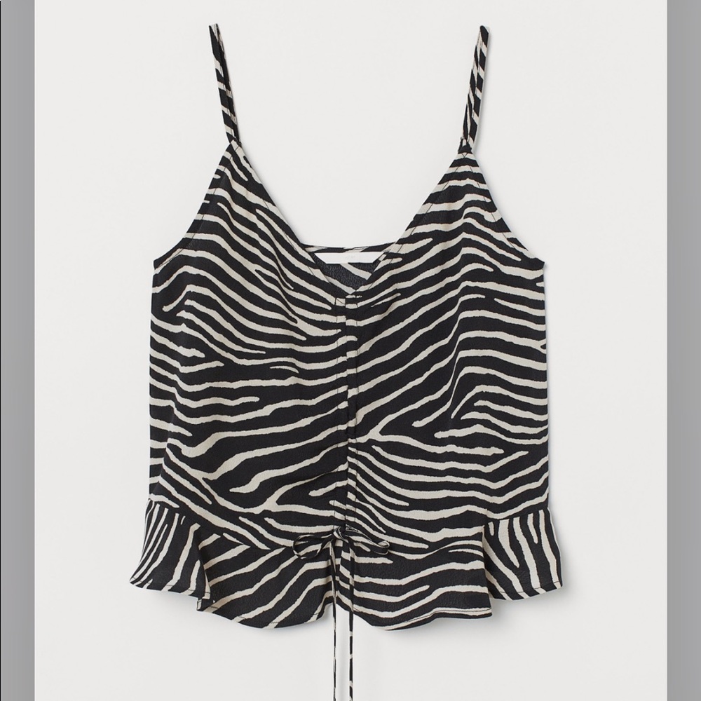 H&M | Zebra-Print Cropped Tank